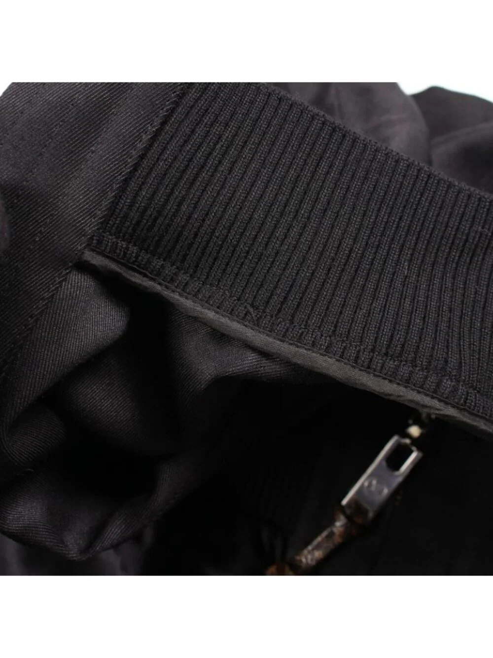 Louis Vuitton Dress Sporty Puff Sleeve Zip Up Nfx Wool Silk
